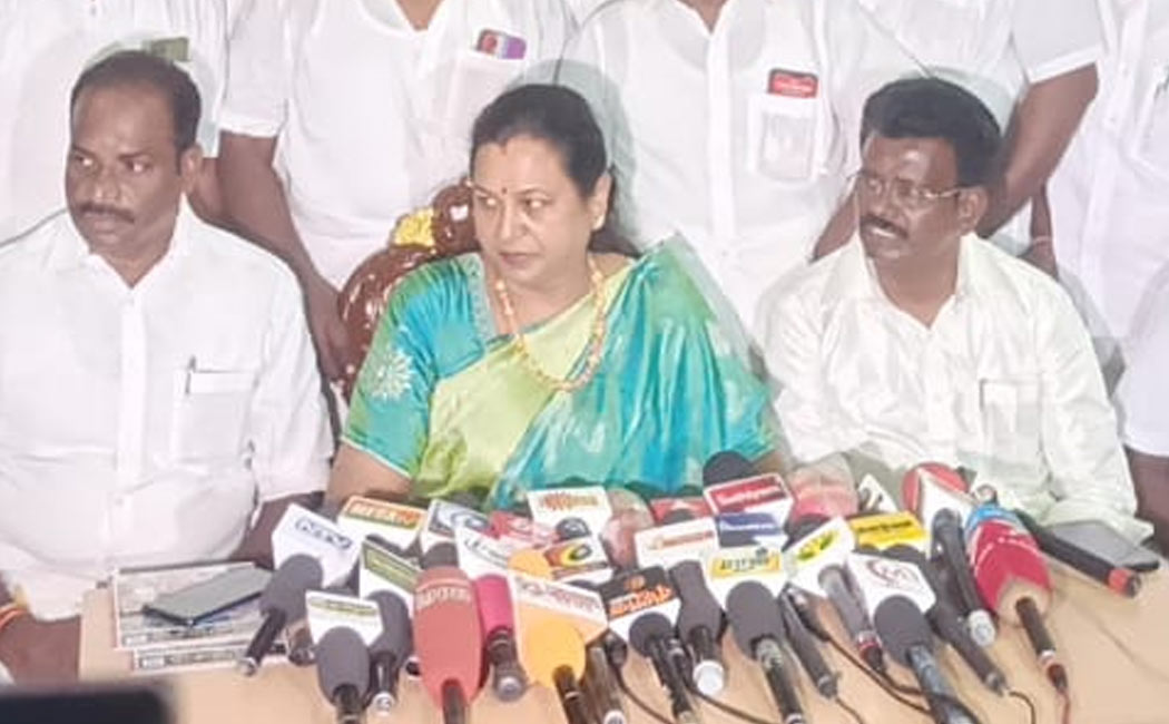 Premalatha Vijayakanth spoke about the pen statue