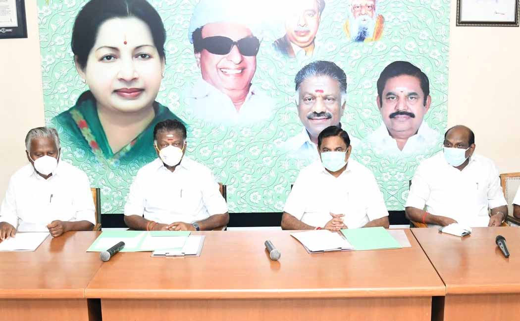 admk chief eps and ops meet governor for tomorrow