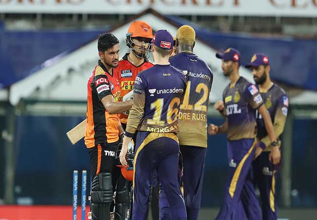 ipl cricket match kolkata knight riders and sunrisers hyderabad team