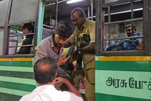 liquor addict commits atrocities against government bus conductor