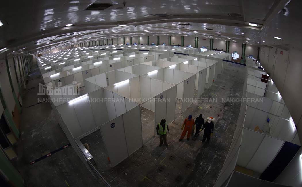 Trade center converted into Corona Ward