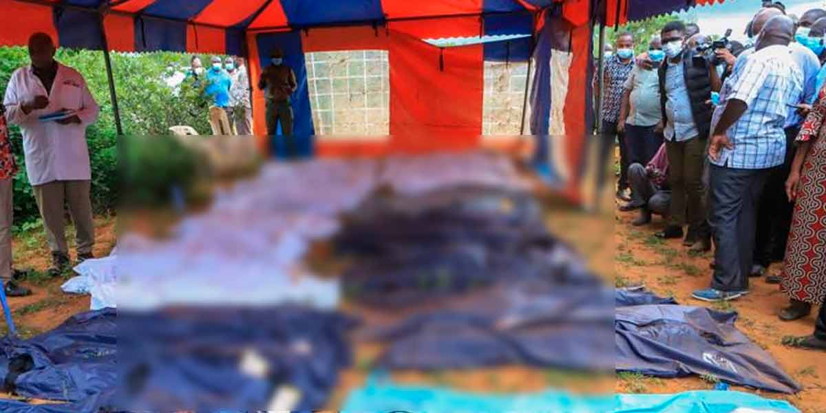 People starved to loss their live ; Exhumation of 90 bodies