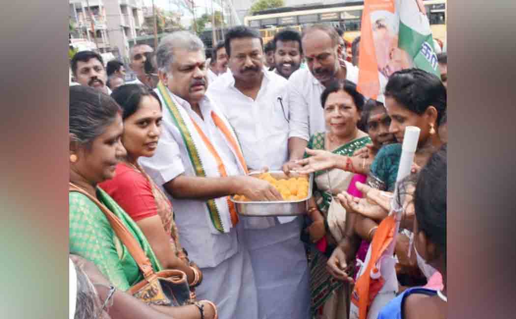 GK Vasan addressed press after paying homage to Kamarajar