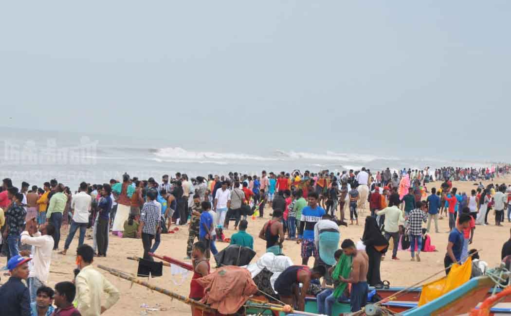Public gathering near Marina Beach