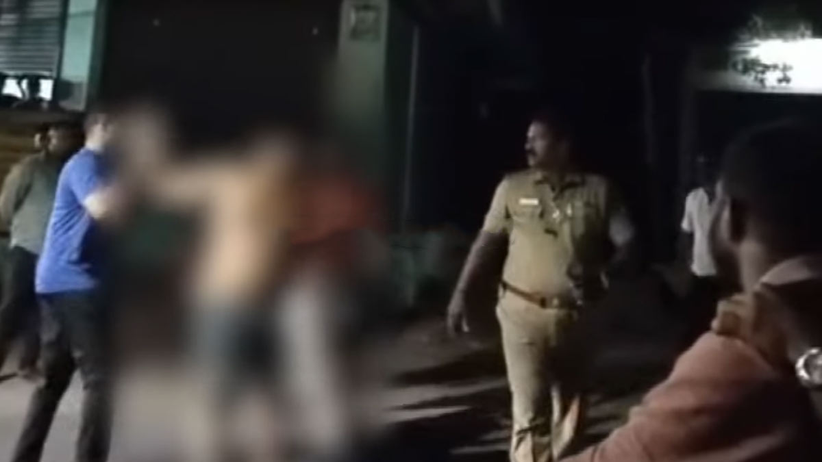 Drunk, half-naked, threatening police