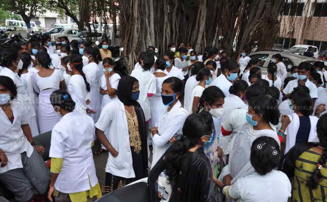 Nurses protest demanding job security