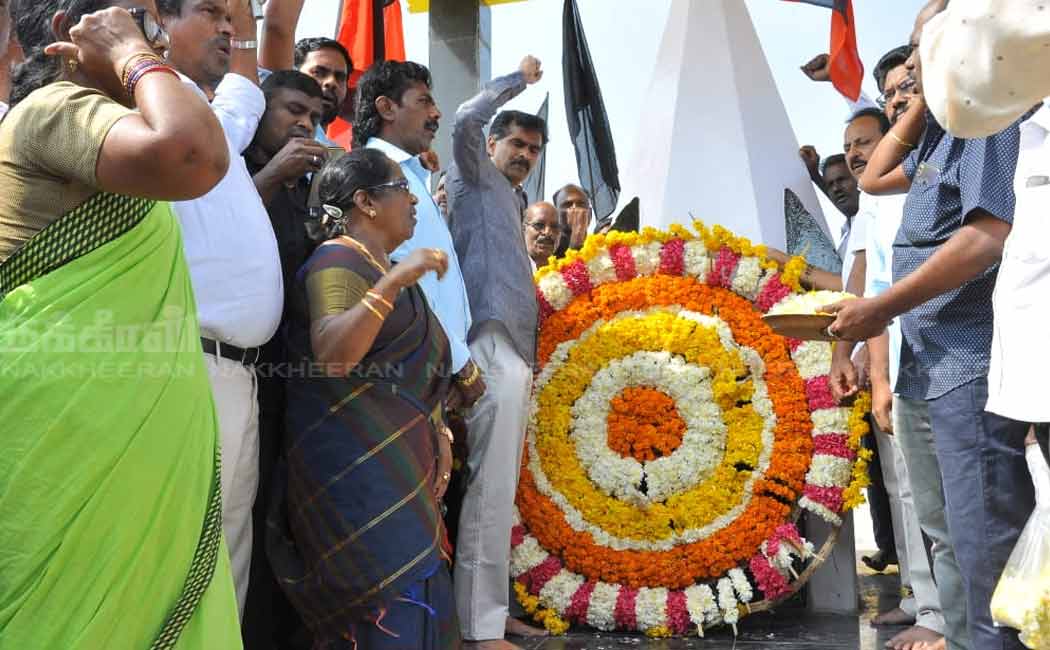 mdmk durai vaiko pays tribute to tamil language martyr