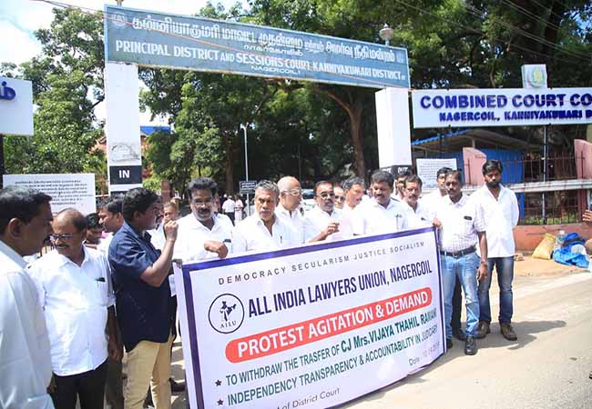 CHENNAI HIGH COURT JUDGE TAHIL RAMANI TRANFER IN LAWYERS STRIKE