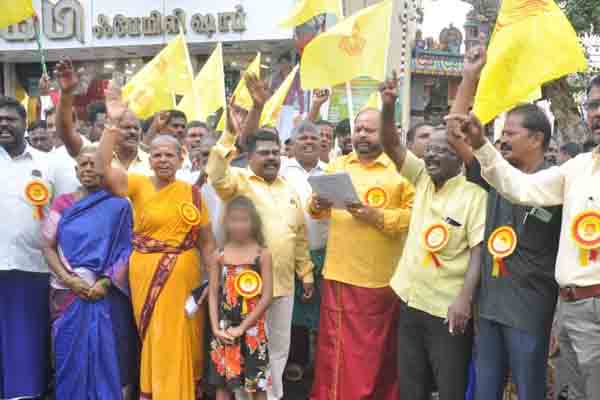 Vanniyar Sangam members protest against Tamil Nadu government