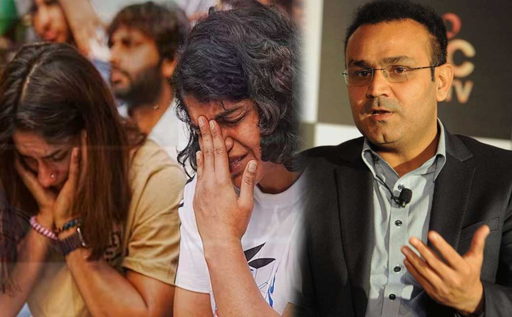 Former Indian cricketer Sehwag has expressed his support for struggle wrestlers