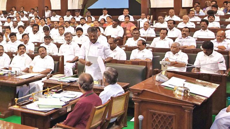 TAMILNADU ASSEMBLY SESSION FOR YESTERDAY For the plantain EXPLAIN THE DEPUTY CM O PANEER SELVAM