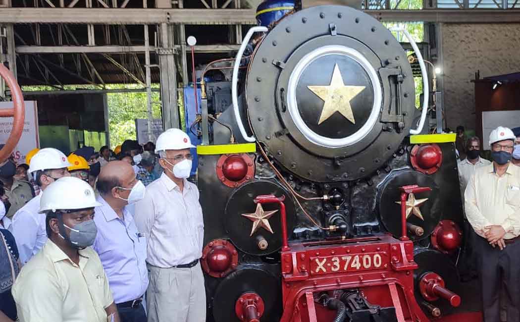 The railway manager who flagged off the X-Class type steam engine