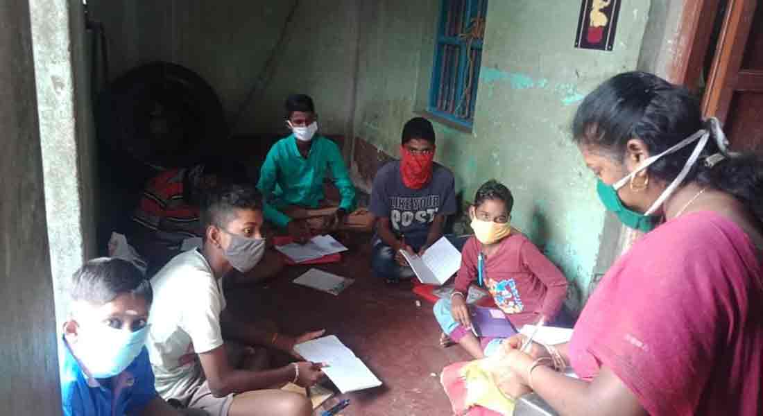 The teacher who goes to the homes of government school students and teaches them