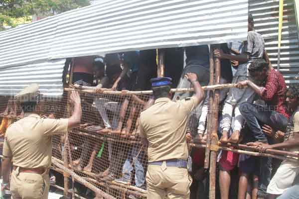 Fans gathered to buy tickets in Chennai Cheppakam for csk vs MI match