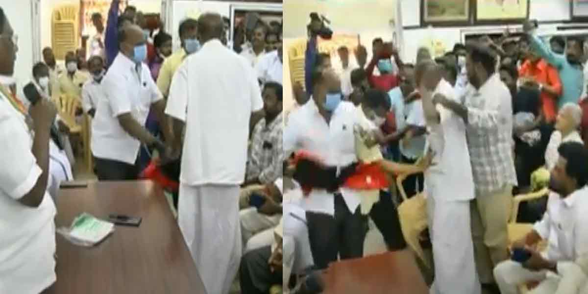 Puducherry Congress meeting riot ... Police, paramilitary concentration