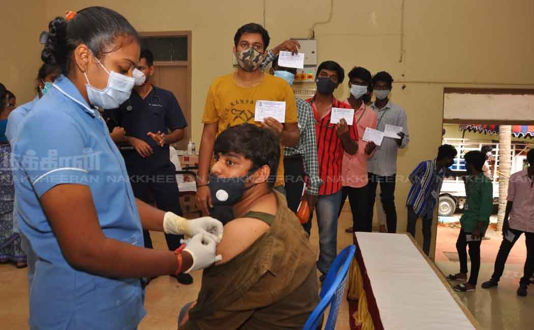 Vaccination camp for students in Nandanam