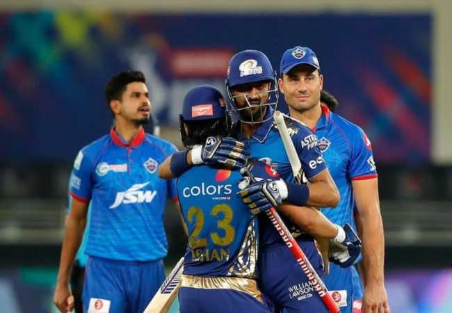 IPL MATCH MUMBAI INDIANS TEAM WIN SECOND PLACES OF DELHI CAPITAL TEAM