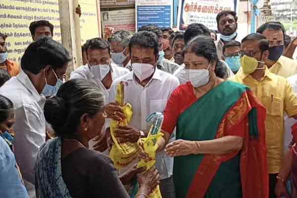 Sasikala visited tanjor to attend family function