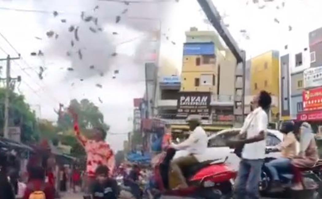 YouTuber who threw money on the road for bikes in Hyderabad