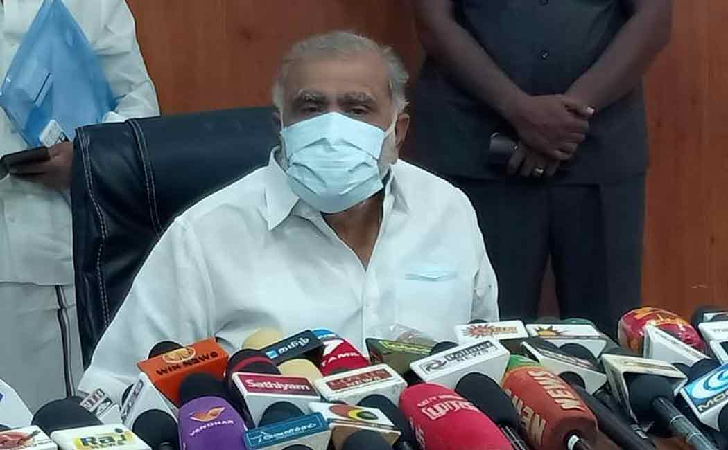 Minister Periyasamy addressed press at dindigul