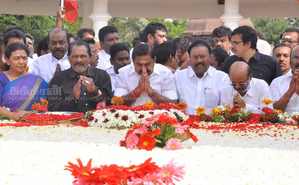 perarinar annadurai memorial day marina edapadi palanisamy participated