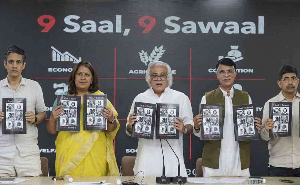'9 Sall 9 sawaal'; Congress has 9 questions for BJP