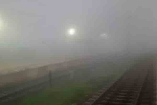 Fog in Chennai Train air services affected