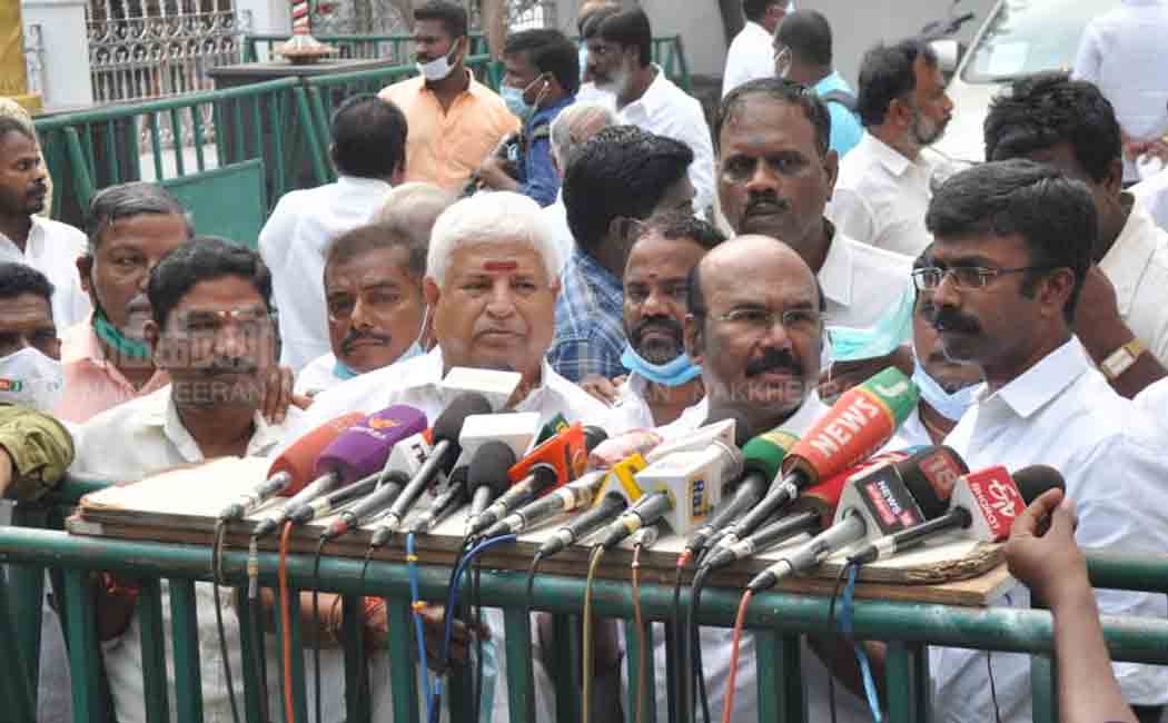 Jayakumar addressed press after talks with BJP