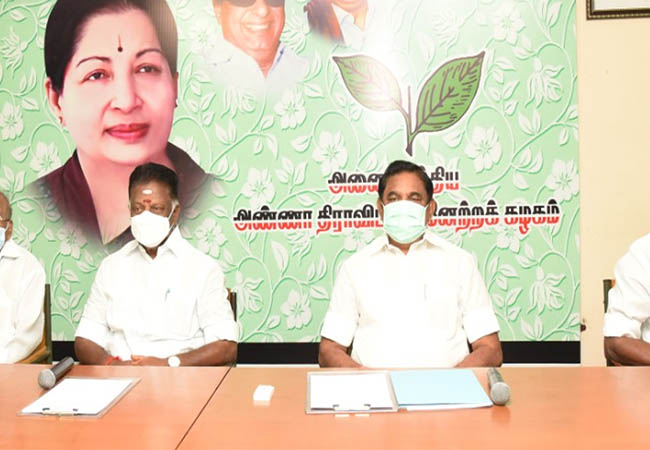 karnataka state admk party leader ops and eps
