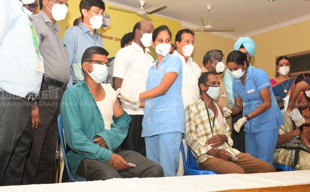 Vaccination camp for students in Nandanam