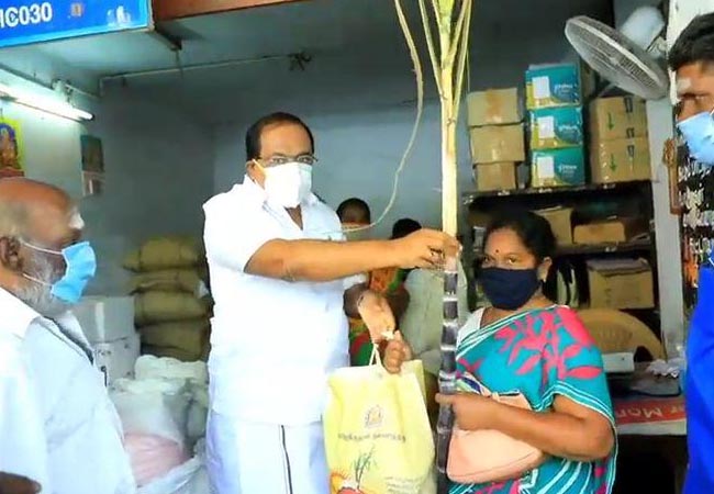 The Minister who personally inspected the Pongal gift package items!