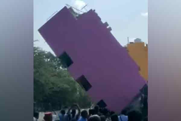 A 3-storey building collapsed in an instant; Owners tears