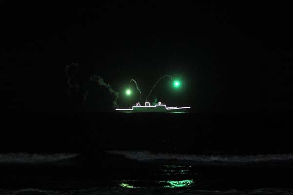 The Navy thanked the doctors - chennai marina beach