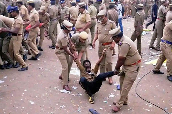 police brutal attack