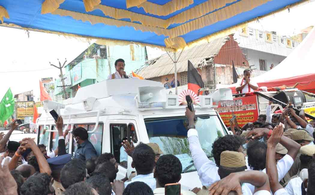 DMK MKStalin election campaign for madhavaram and rk nagar candidates