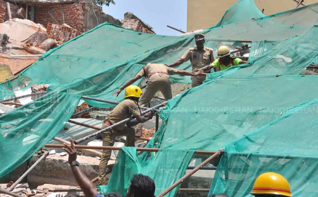 chennai parrys corner building unexpected incident