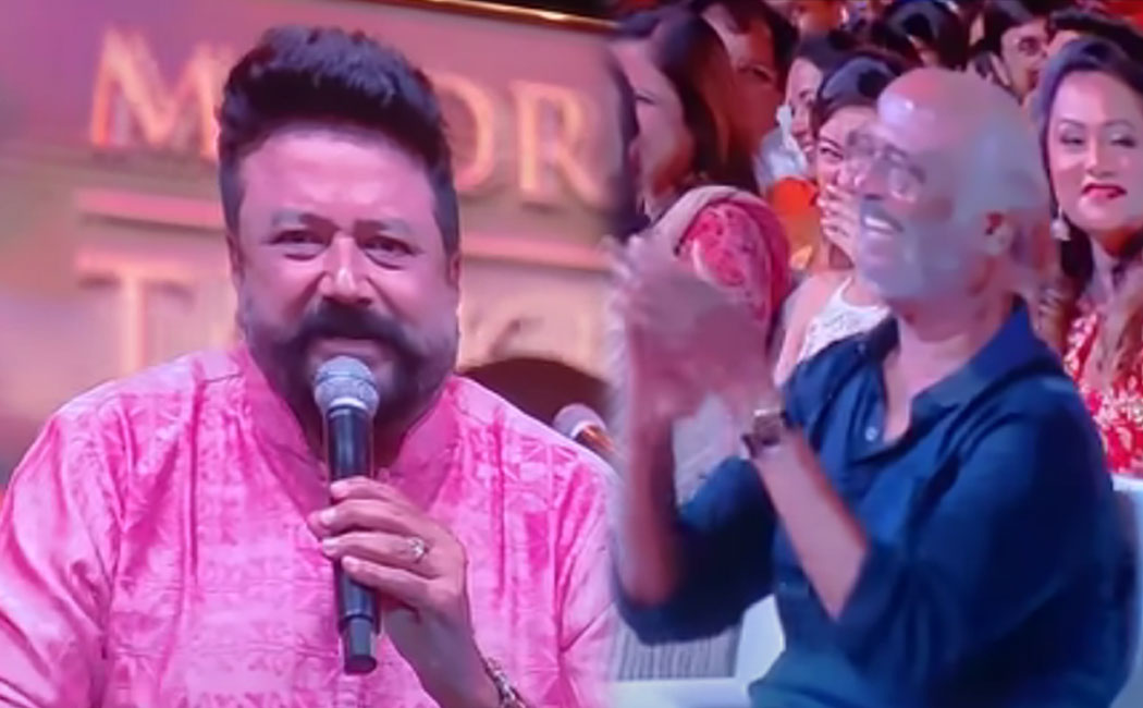 Actor Jayaram mimicry smiling Rajinijanth ponniyin selvan audio launch