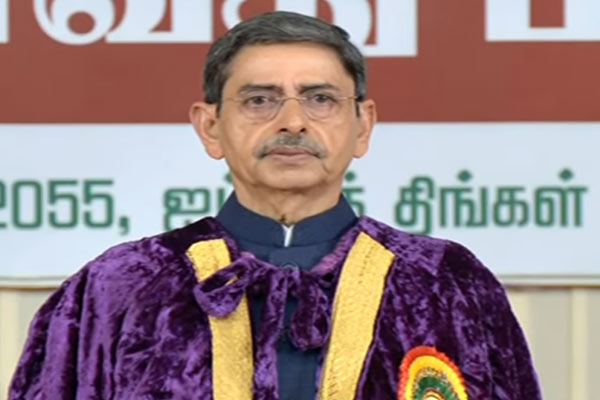 Governor R. N. Ravi who sang Tamil Thai greetings in full