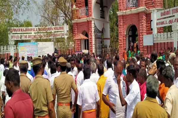 pudukkottai vengaivayal water tank incident public blocked collector office