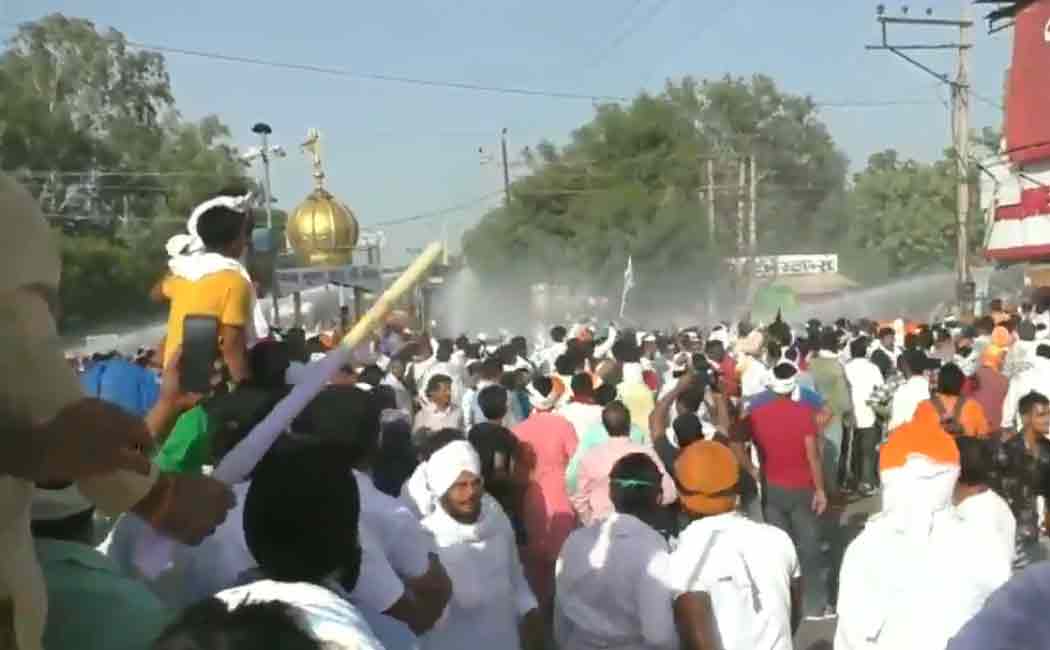 water cannons used in haryana to disperse the farmers