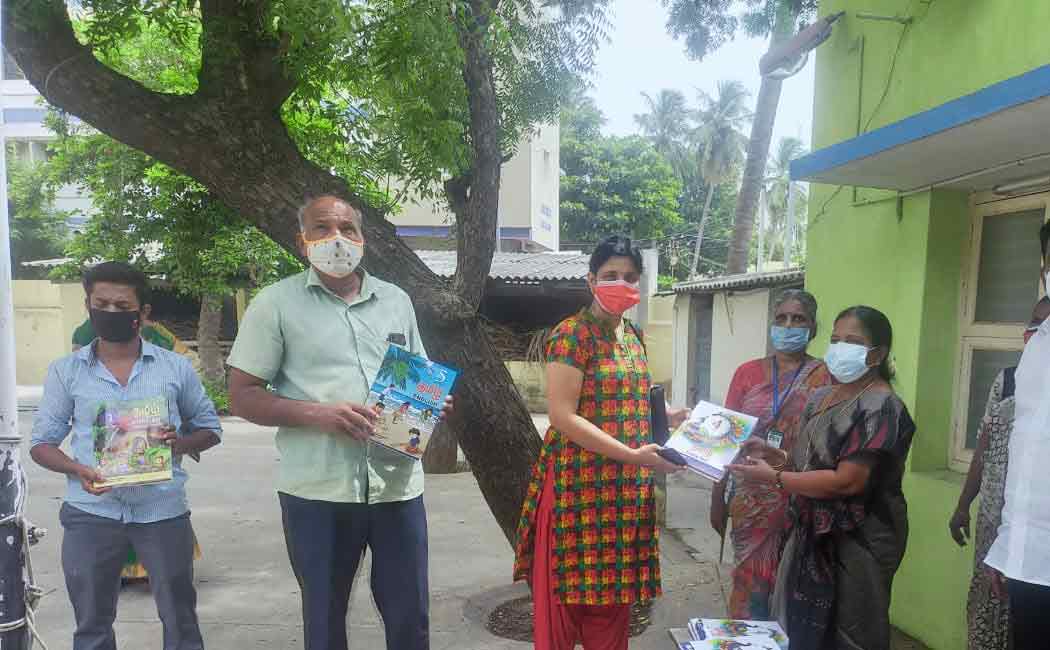 The work of providing free textbooks to school students has started ..!