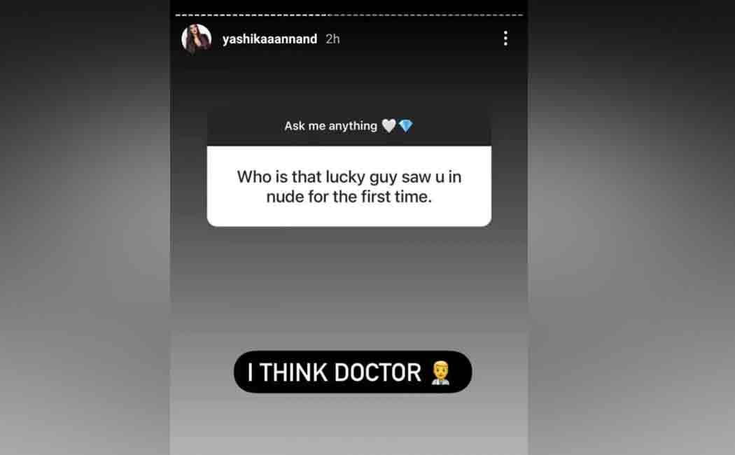 yashika aannand replies her fan question
