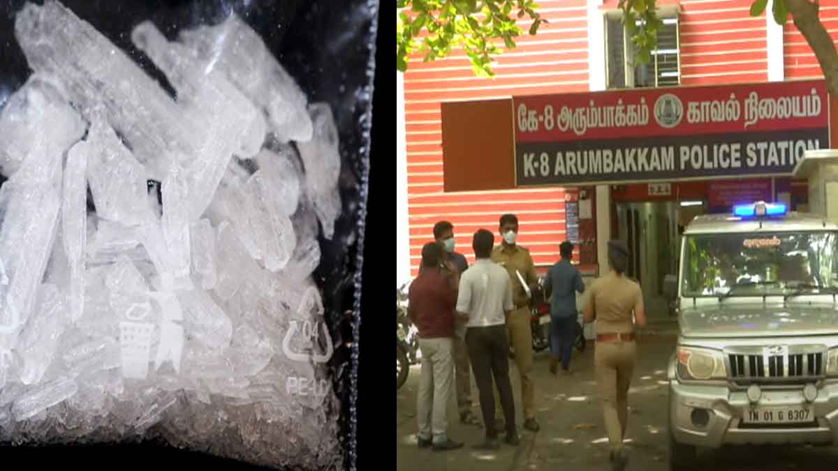 sale of methamphetamine; A person was arrested in Madawaram