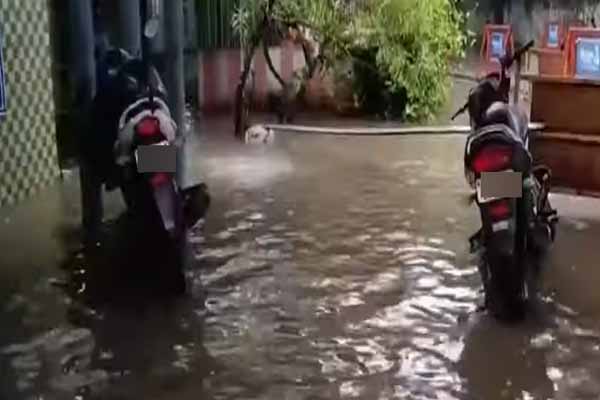 Stagnant rain water in government hospital; Patients suffer