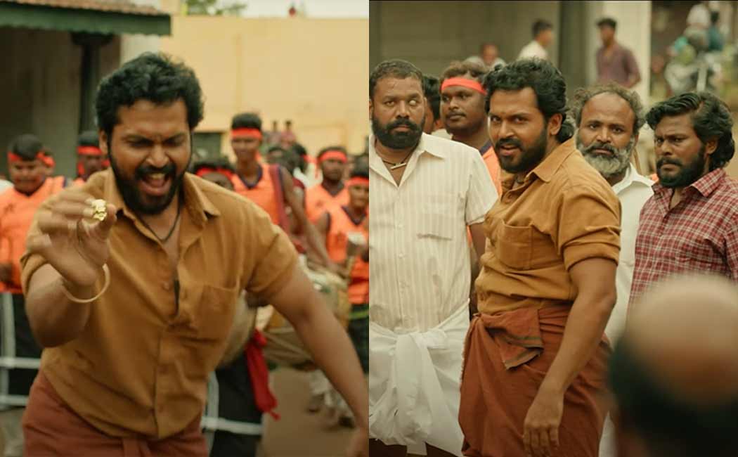 karthi in viruman sneak peek released