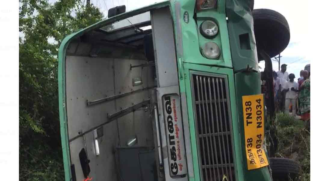 government bus Accident near Annur; More than 15 injured