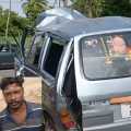 Police investigate accident involving car hitting coconut tree