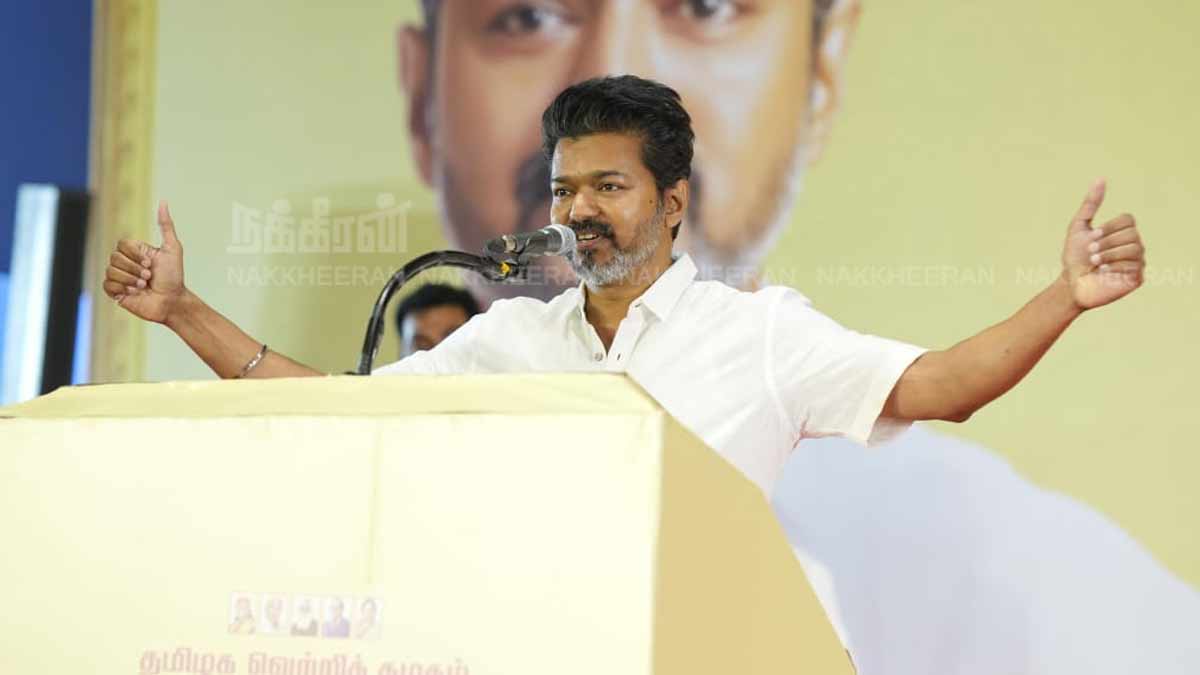 TVK Vijay presenting the Education Award (Pictures)