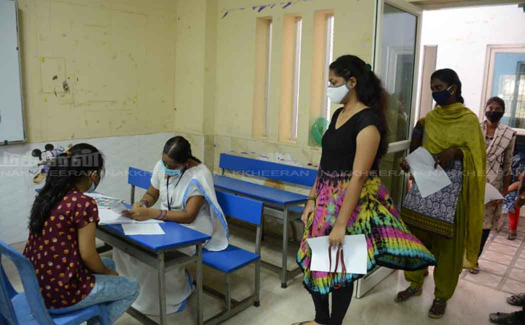 People over 18 years of age who have been vaccinated in Villivakkam
