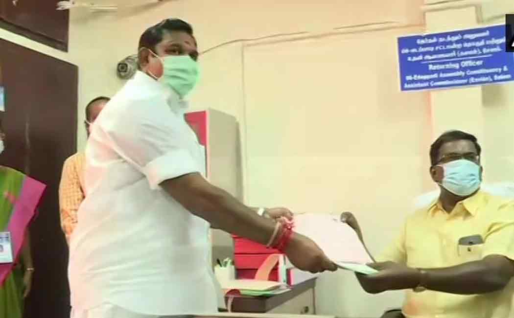 EPS filed the nomination for edappadi constituency